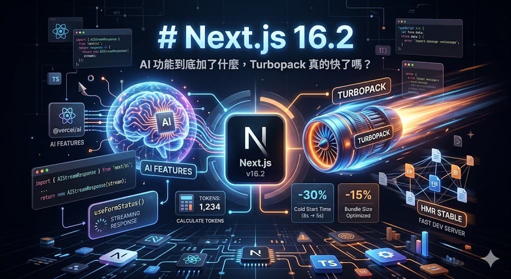 Next.js 16.2 來了 — Turbopack 終於能用了嗎?