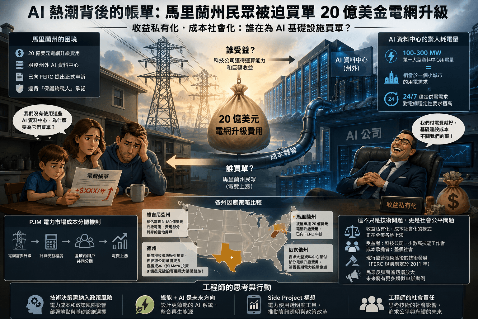 AI 吃電怪獸讓民眾買單 — 20 億電費誰來付?