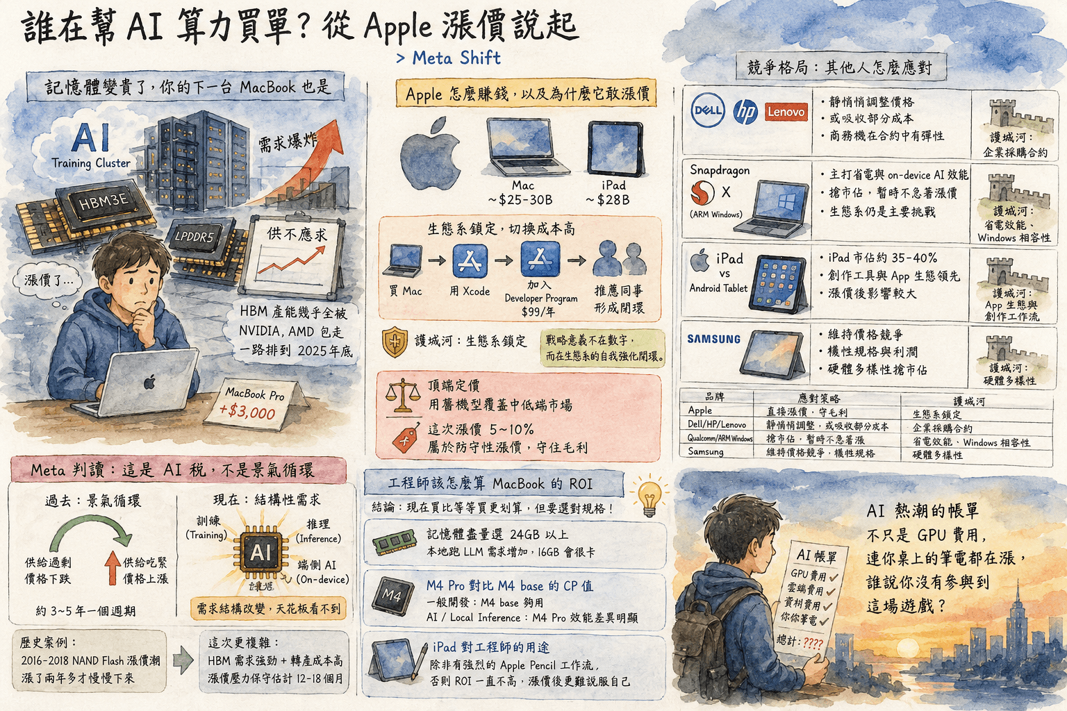 MacBook 漲價了 — 背後是 AI 吃掉記憶體供應鏈的故事