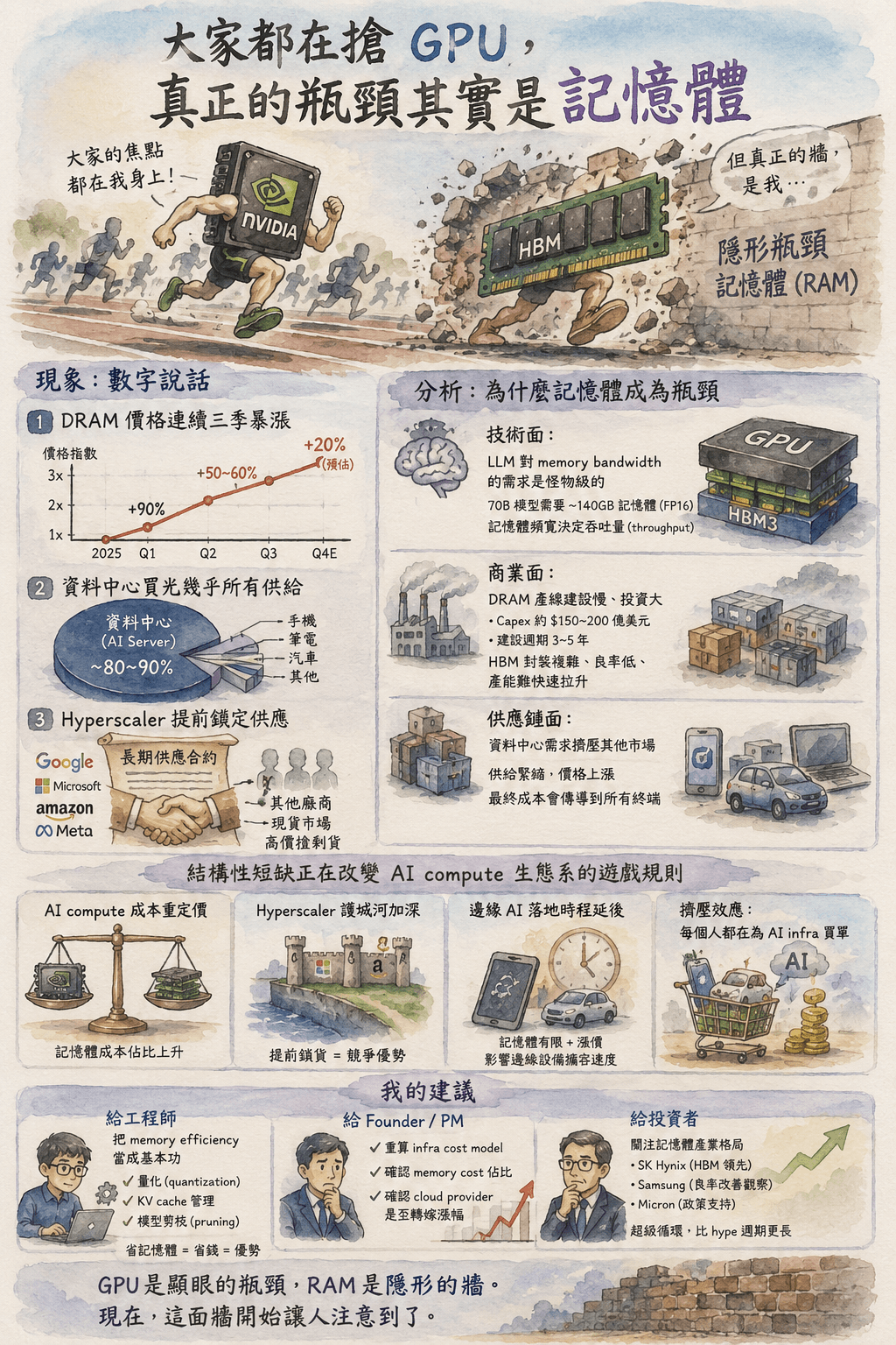 大家只看GPU,但AI真正的瓶頸可能是RAM — RAM Fever 解析