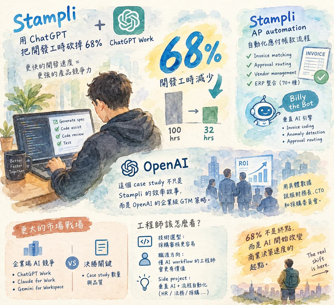 ChatGPT Work 幫 Stampli 省了 68% 工時 — 這個數字真的可信嗎?