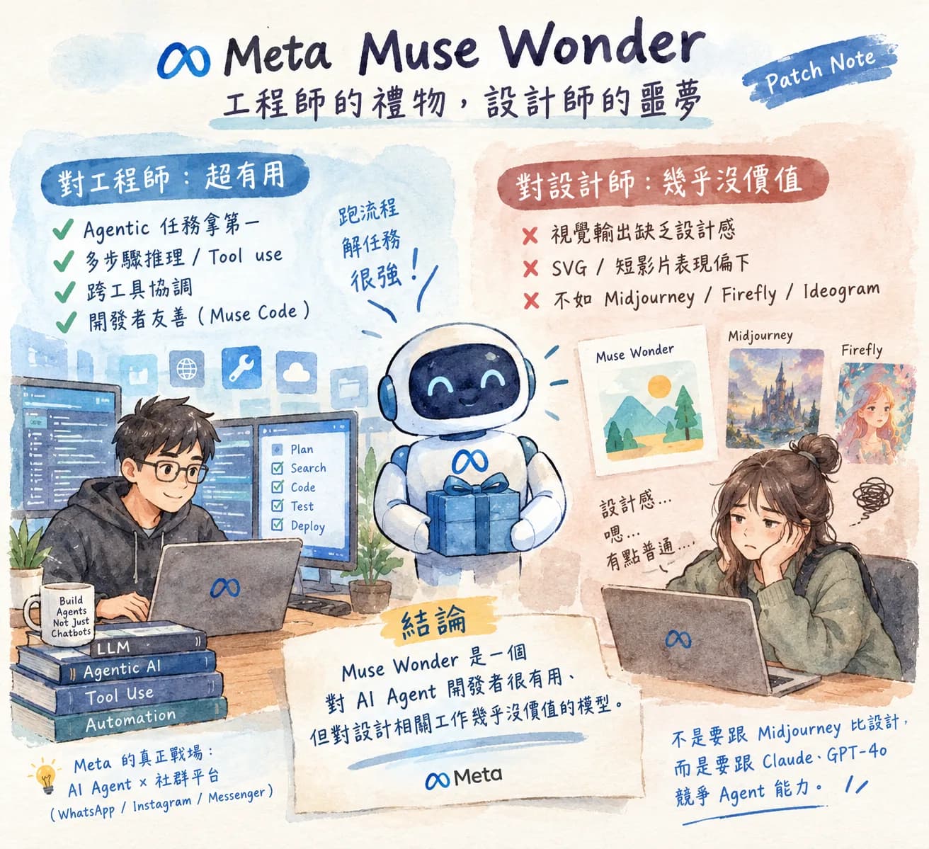 Meta Muse Wonder 評測:對 AI Agent 有用,但設計師可能不買單